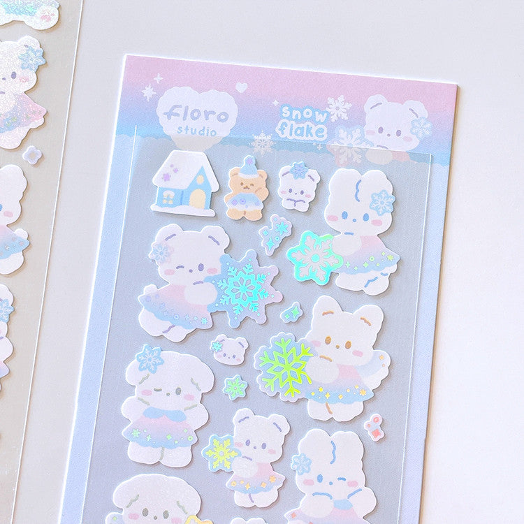 Floro Studio Snowflake Babies Sticker