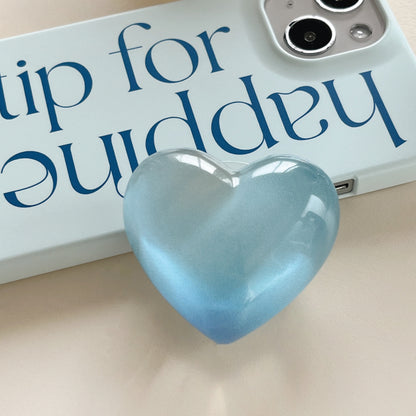 【9折加購】Mademoment Candy Joy Heart Resin Acrylic Tok (Blue)