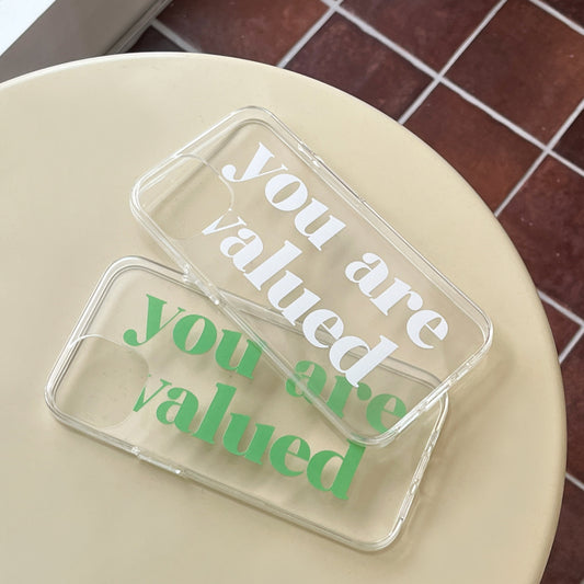 Valued Green Lettering Phonecase (Clear/Tank 透明/透明Tank款)