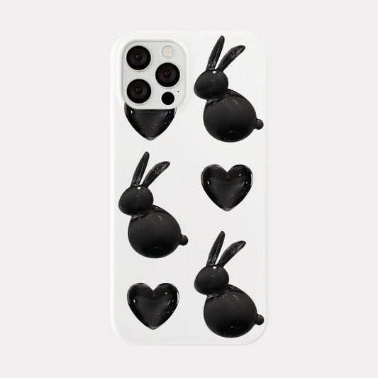 🐰Heart Rabbit Pattern Phone Case (Hard 普通硬殼)