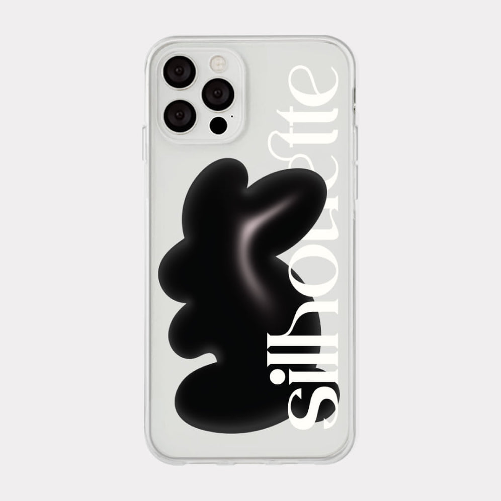 🐰Rabbit Silhouette Lettering Phone Case (Clear/Tank 透明/透明Tank款)