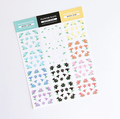 Love Me More Flower Waves: Lily Sticker (3色)