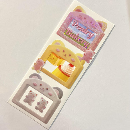 Pearly Button Mallang Animals Frame Sticker