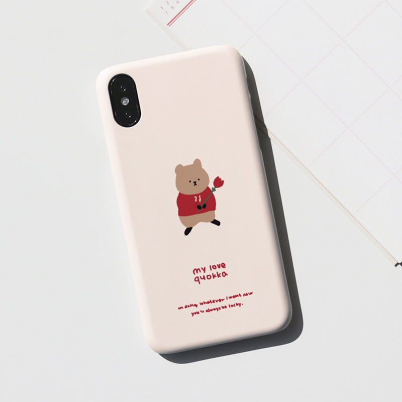 320 My Love Quokka (Red) Phone Case (Hard 普通硬殼)