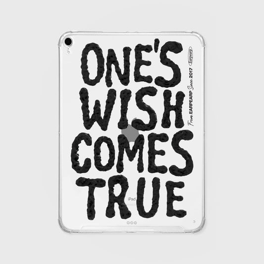 ONES WISH COMES TRUE-BLACK Ipad Clear Case