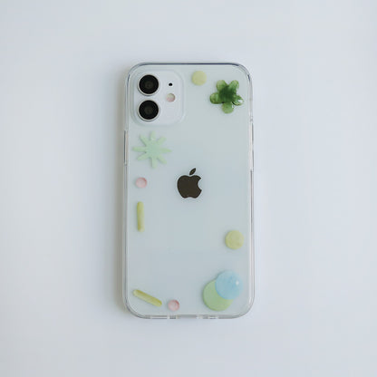 I live with six cats Cotton Candy Phone Case (Hard Jelly 透明殼)