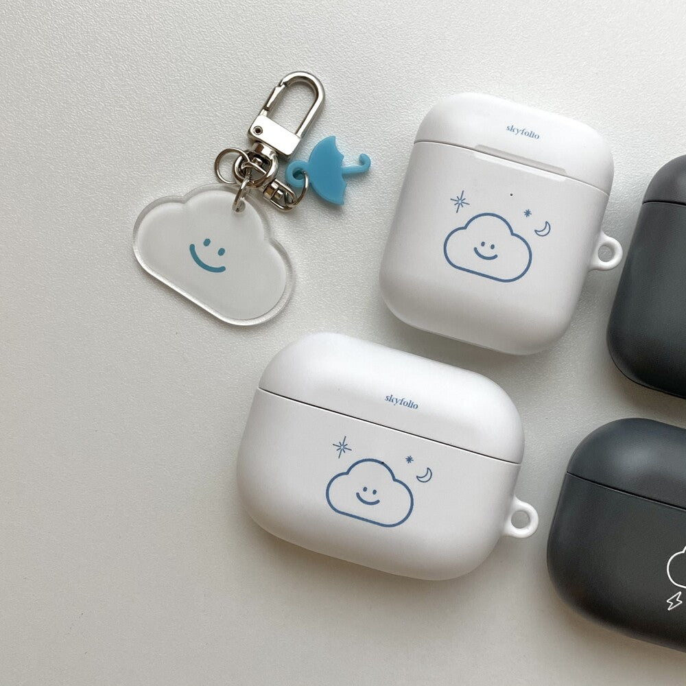 【加購Keyring】Skyfolio White / Khaki Gray Line Airpods Case