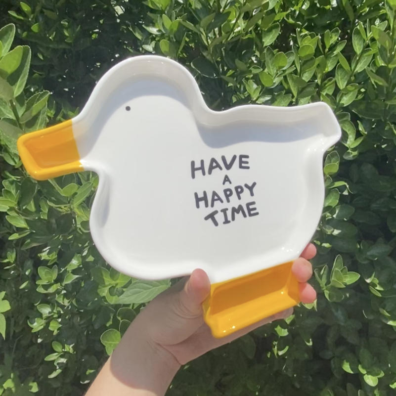 【買2隻有優惠!】Warmmm Smell Ceramic Duck Plate