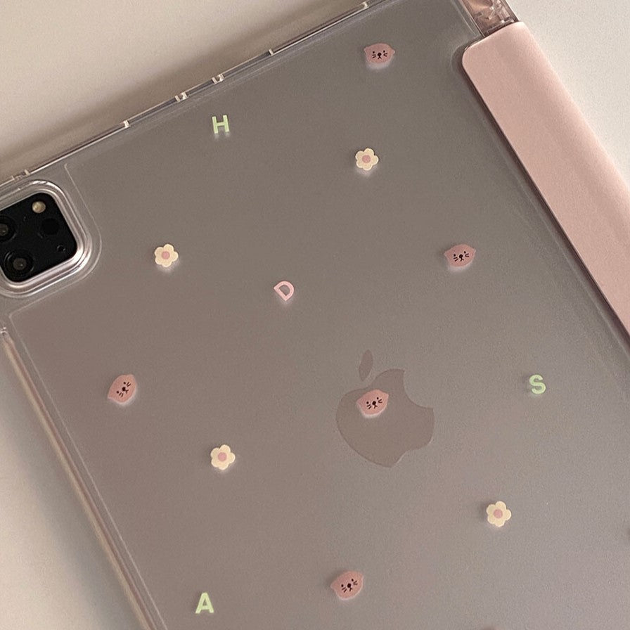 Haedal Pattern Smart Ipad Cover (Pink)