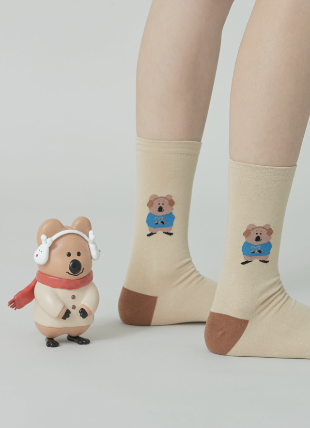 Dinotaeng Quokka Trio Single Socks Package Set