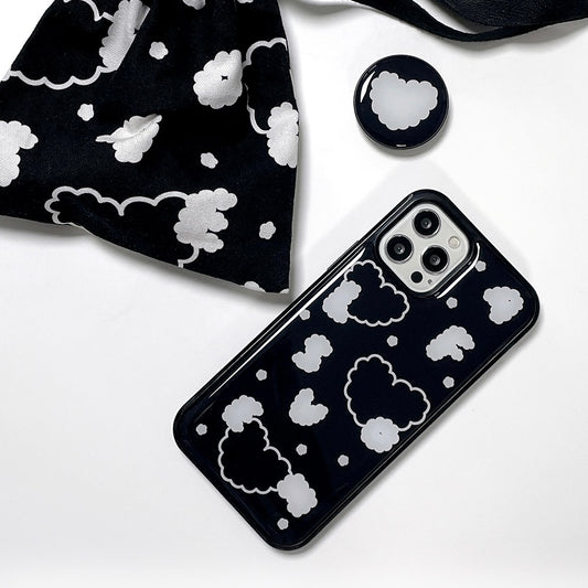 Luvmasel Black Initial Phone Case (Epoxy)