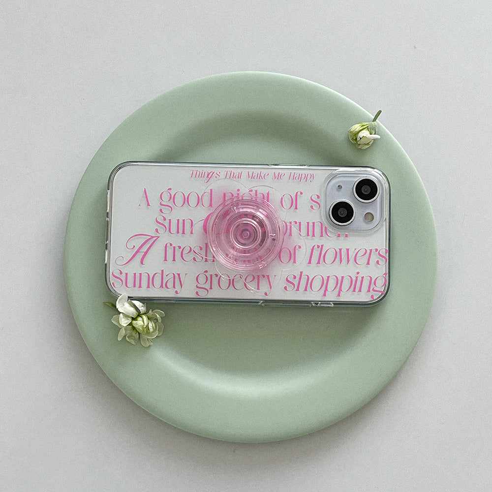 Happy List Phone Case (Clear/Tank 透明/透明Tank款) (2款)