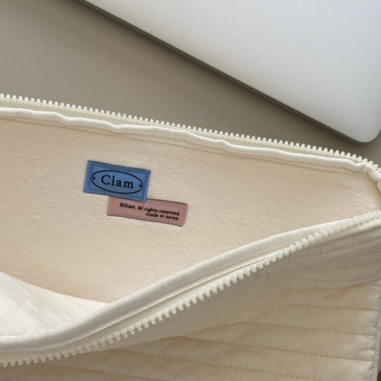 Clam Tablet&Laptop case _ Soft cream (3 Size)