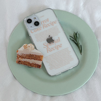 Cake Recipe Phone Case (Clear/Tank 透明/透明Tank款) (2款)