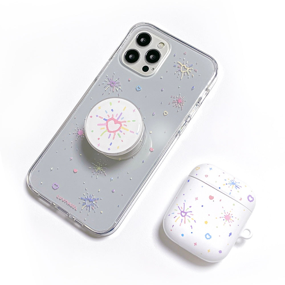 Luvmasel Color Heart Bomb Airpods Case