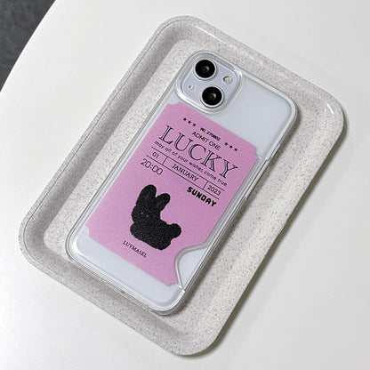 Luvmasel Lucky Ticket Phone Case (Clear Card Pocket)