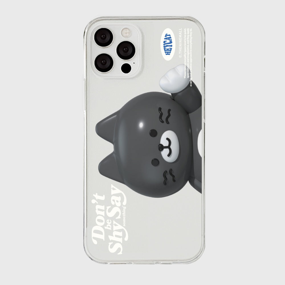 Big Hey Cat Phone Case (Clear/Tank Clear 透明/透明Tank款)