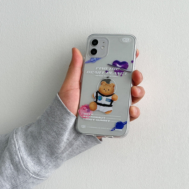 Space Teddy Phone Case (Clear/Tank Clear 透明/透明Tank款)