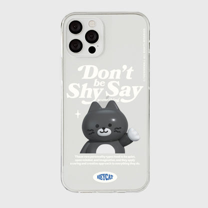 Shy Hey Cat Phone Case (Clear/Tank Clear 透明/透明Tank款)