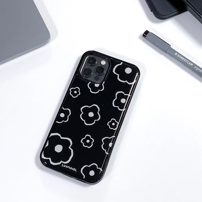 Luvmasel Black Flower Phone Case (Epoxy)