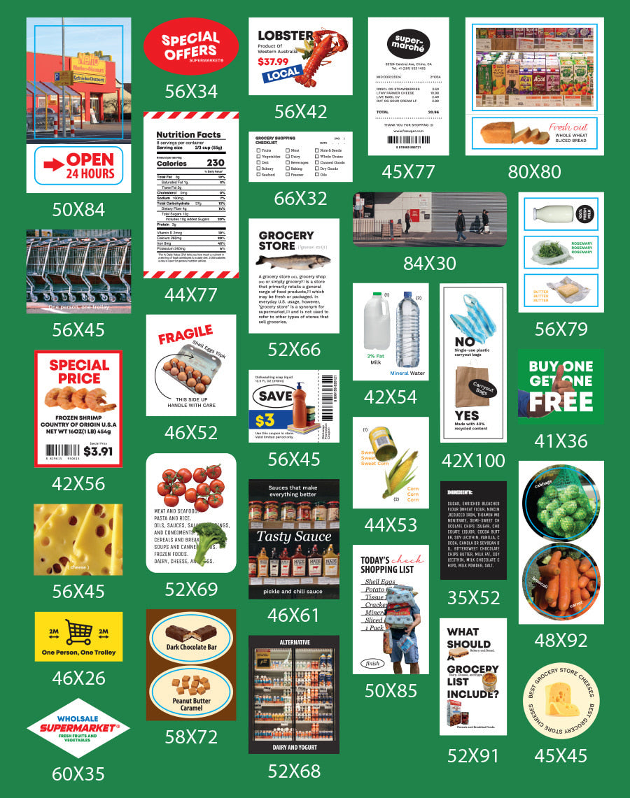 Paperian Nice Mood Sticker Pack -Supermarket (30EA)