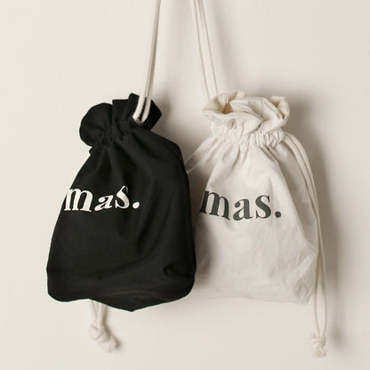 【可加購Inner pouch】Masmarulez Stitched Cotton Mini Bag