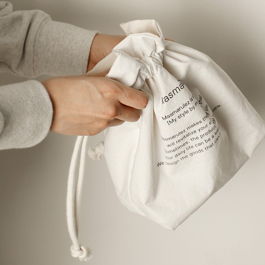 【可加購Inner pouch】Masmarulez Stitched Cotton Mini Bag