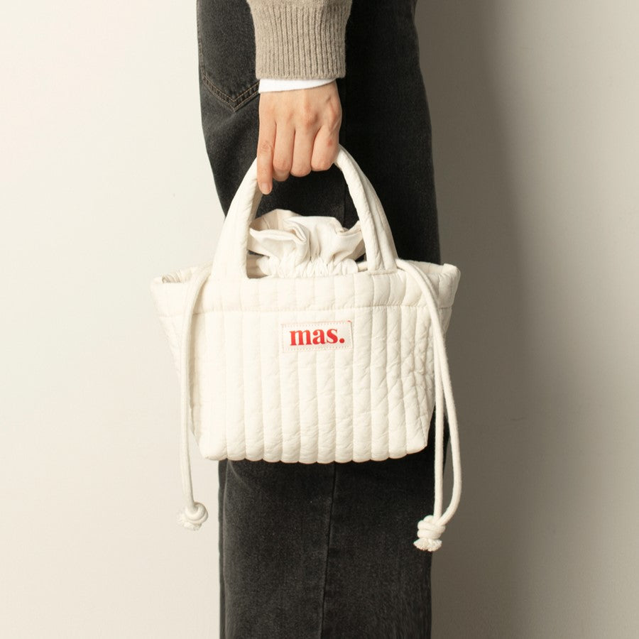 【可加購Inner pouch】Masmarulez Stitched Cotton Mini Bag