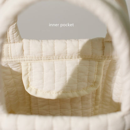 【可加購Inner pouch】Masmarulez Stitched Cotton Mini Bag